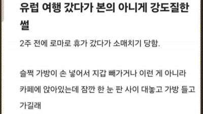 소매치기에게 뺏긴 돈을 필사적으로 되찾고 보니