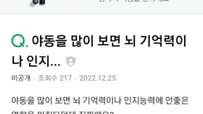 야동을 많이 보면 뇌에 끼치는 영향 ㄷㄷ
