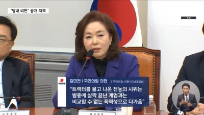 국짐 김민전 - 트랙터 전농시위 살짝 끝난 계엄 비교불가 폭력성