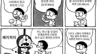 도라에몽 진구가 설명해주는 유서깊고 편리한 단위