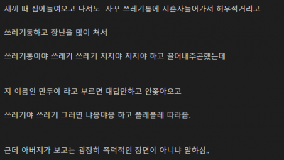 고양이 이름이 쓰레기가 됐다