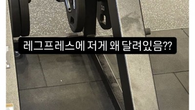 레그프레스  저게 왜 달려있냐?