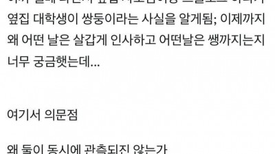 옆집 대학생이 기분파였던 이유