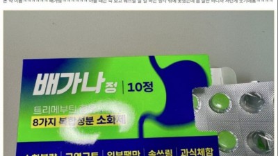 오늘 산 소화제 먹다가