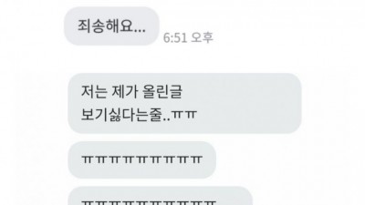 대뜸 시비거는 당근 마켓 진상
