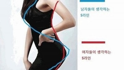 남녀의 S 라인 시각차이