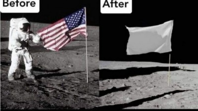 미국이 달에 두고온 성조기 근황