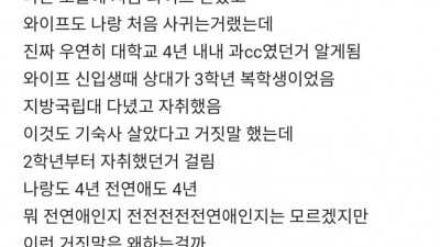 결혼+연애 4년 와이프의 거짓말