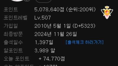 500만 포인트 달성했습니다~.jpg