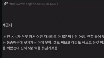남편 ㅈㅈ가 커서 ㅅㅅ 하기 싫은 상황