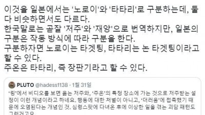 일본식 저주 개념 분류.