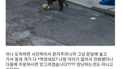 햄버거 배달 리뷰 레전드