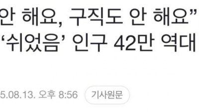 '쉬었음' 청년에 분노하는 디씨인