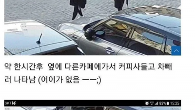 카페 주차 무개념녀