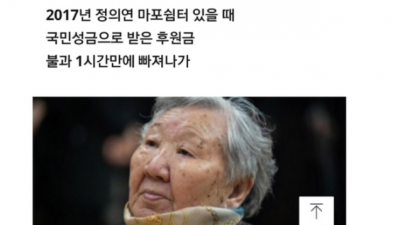 위안부 모금단체가 레전드인 이유