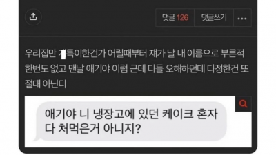 나만 친오빠가 애기라고 부르냐