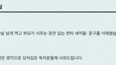 작가 사과문 올타임 레전드