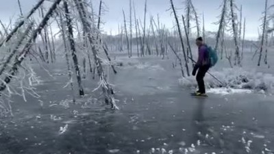 겨울날 한적한 스케이팅