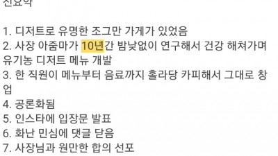  10년간 연구한 디저트 메뉴 베껴서 가게 차린 직원